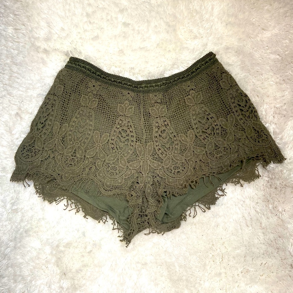 Olive green shorts